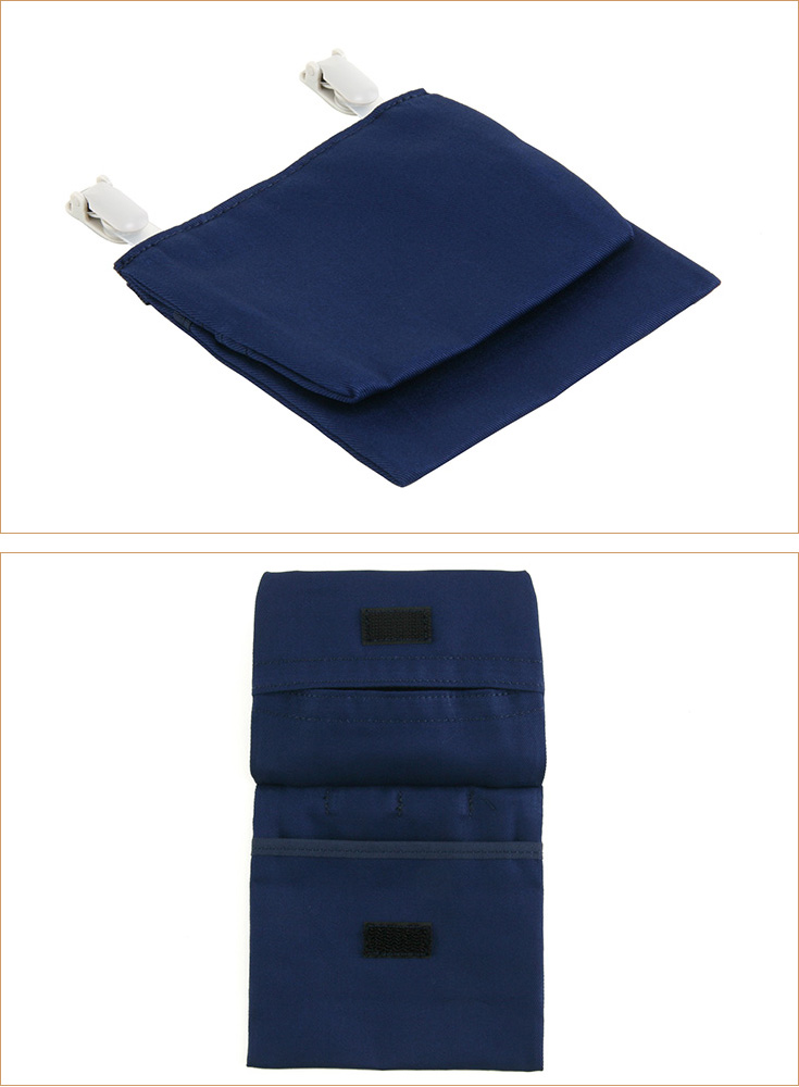 クリップ付き かぶせ型付けポケット 無地 移動ポケット ロザリオケース