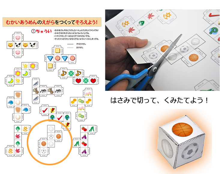 作って 見て覚える 図形の展開図ポスター 2枚セット お受験グッズのハッピークローバー