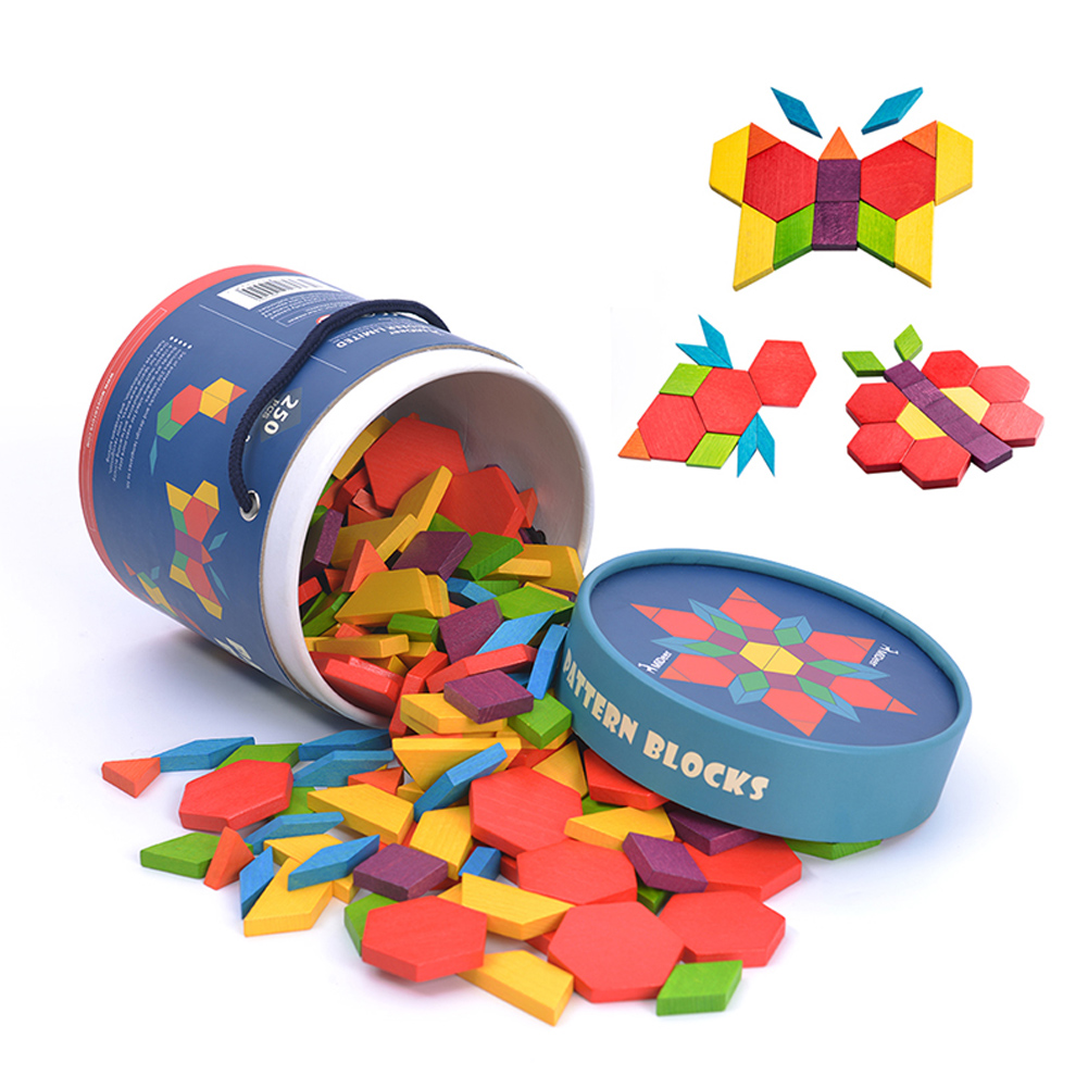 パターンブロック　250ピース　立体的な形づくり　図形の基礎　知育玩具