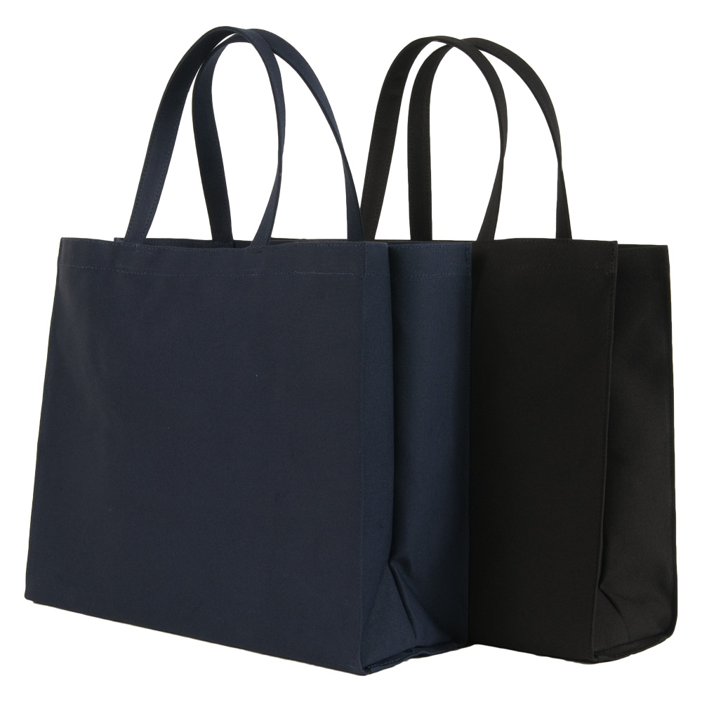 お受験バッグ 完全日本製  横型 完全自立型サブバッグ お父様も使える無地  紺  黒  お受験バッグのハッピークローバー